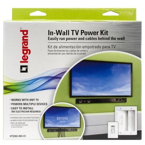 Legrand On-Q 4-27/64-in x 10-in PVC White Flat Screen Tv Kit