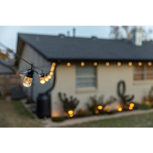 Enbrighten 40-ft Plug-in Black Indoor/Outdoor String Light with 20 Color Changing-Light LED Edison Bulbs