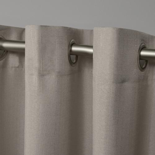 Exclusive Home 108-in Vintage Linen Light Filtering Grommet Curtain Panel Pair