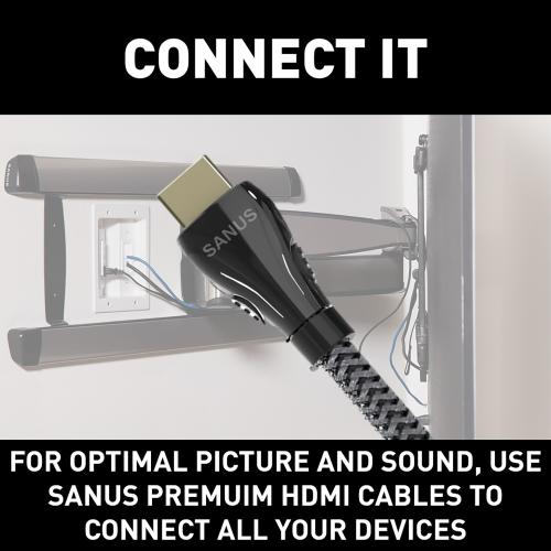 Sanus Advanced Soundbar Mount Fixed Indoor Wall Speaker Mount Fits TVs up to 102-in (Hardware Included)