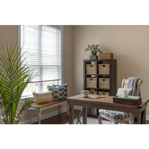 LEVOLOR Trim Go 2-in Slat Width 35-in x 48-in Cordless White Faux Wood Room Darkening Horizontal Blinds