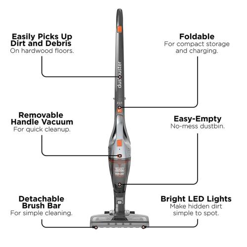 BLACK DECKER POWERSERIES 2 in 1 Cordless Stick Vacuum (Convertible To Handheld)