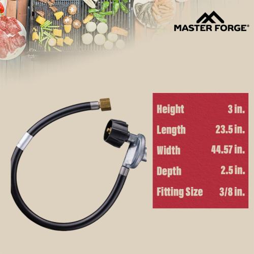 Master Forge 3/8-in Zinc Regulator with Hose