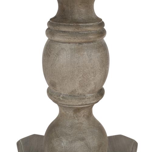 Benzara Washed White and Gray Round Contemporary/Modern Dining Table, Wood Base 42-in L x 31-in H (NO TEST)