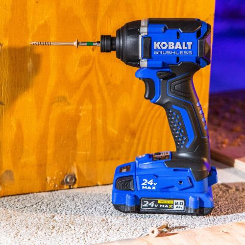 Kobalt 24-volt 1/4-in Brushless Cordless Impact Driver (Battery and Charger Included with Soft Bag)