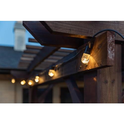 Enbrighten 40-ft Plug-in Black Indoor/Outdoor String Light with 20 Color Changing-Light LED Edison Bulbs