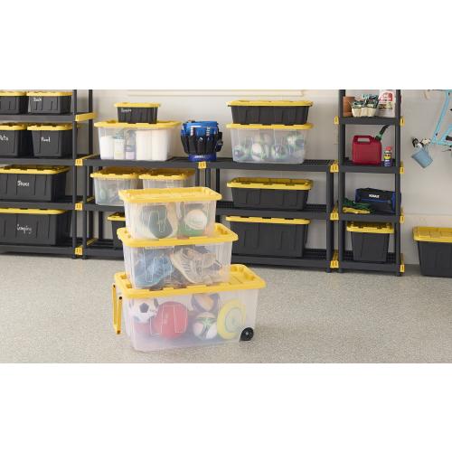 Project Source Commander Large 27-Gallon s (108-Quart) Clear Heavy Duty Tote