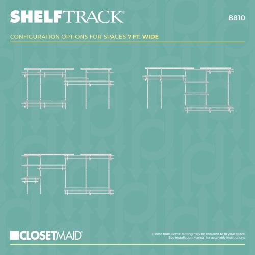 ClosetMaid ShelfTrack 7-ft to 10-ft x 12-in White Wire Closet Kit - no test