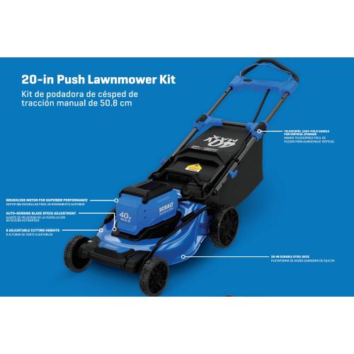 Kobalt Gen4 40-volt 20-in Cordless Push Lawn Mower 6 Ah (1-Battery and Charger Included)