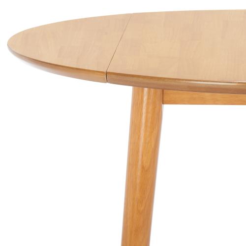 Safavieh Dining Table Light Oak Round Transitional Drop Leaf Dining Table, Wood Veneer with Veneer Wood Base 35-in L x 29.13-in H (NO TEST)