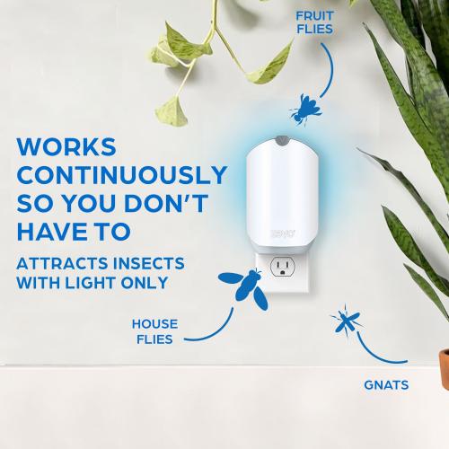 Zevo M4 Insect Trap for Indoor/Outdoor Use - Eliminates Flies, Gnats, Mosquitos, and More - Odorless, Safe for Pets and Kids
