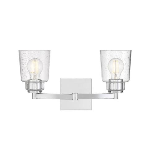 Signature Hardware Laurelgrove 16.25-in 2-Light Polished Chrome Modern/Contemporary Vanity Light