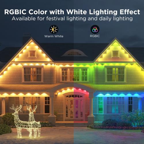 Govee 100-ft Plug-in White Indoor/Outdoor String Light with Color changing -Light LED Mini Bulbs Bluetooth Compatibility Wi-Fi Compatibility