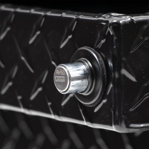 CRAFTSMAN 61.5-in x 20-in x 13-in Matte Black Aluminum Crossover Truck Tool Box - with dents, see the pictures.