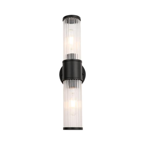 allen   roth Modesto 5-in 2-Light Matte Black Modern/Contemporary Vanity Light