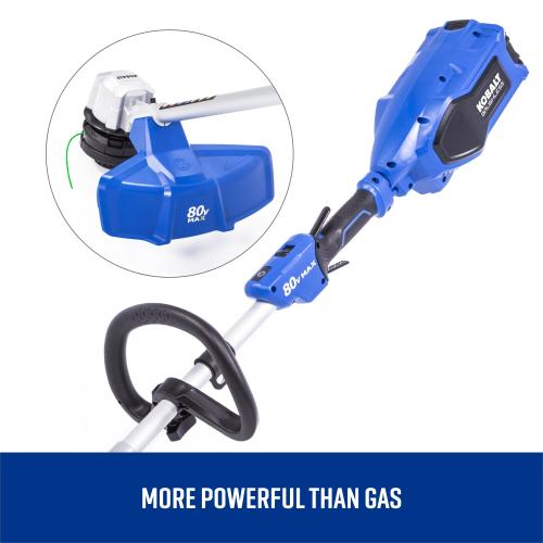 Kobalt 80-volt 16-in Straight Shaft Battery String Trimmer 2.5 Ah (Battery Included) (Charger Included) - missing 1 battery