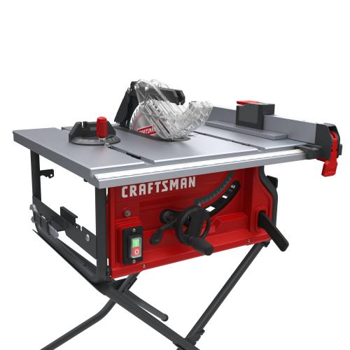 CRAFTSMAN 10-in 15-Amp 120-Volt Corded Portable Jobsite Table Saw with Folding Stand