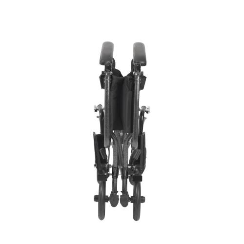 Drive Medical Lightweight Steel Transport Wheelchair, Fixed Full Arms, 17-in Seat