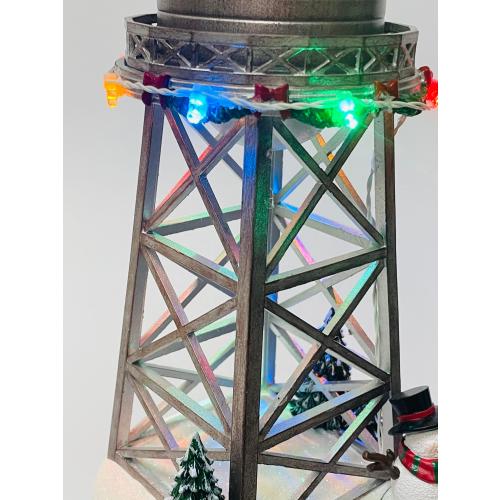 Carole Towne WATER TOWER Lighted Village scene