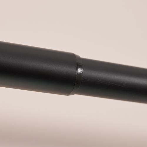 allen   roth Kirby 72-in to 144-in Matte Black Steel Single Curtain Rod with Finials