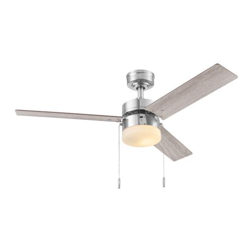Harbor Breeze Vue 44-in Brushed Nickel with Driftwood/Cocoa Blades LED Indoor Ceiling Fan with Light (3-Blade) (Broken)