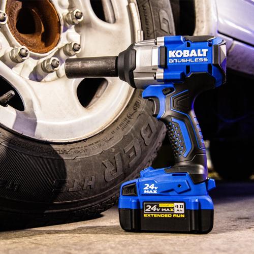 Kobalt 24-volt Variable Brushless 1/2-in Drive Cordless Impact Wrench (Battery and Charger Included)
