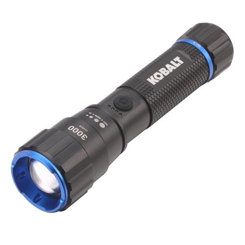 Kobalt 3000-Lumen 4 Modes LED Flashlight with Rechargeable with Batteries Included - missing USB charging cable