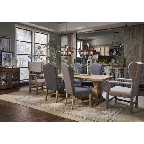 Kichler Barrington 4-Light Distressed Black and Wood Tone Rustic Seeded Glass Globe Medium Hanging Pendant Light