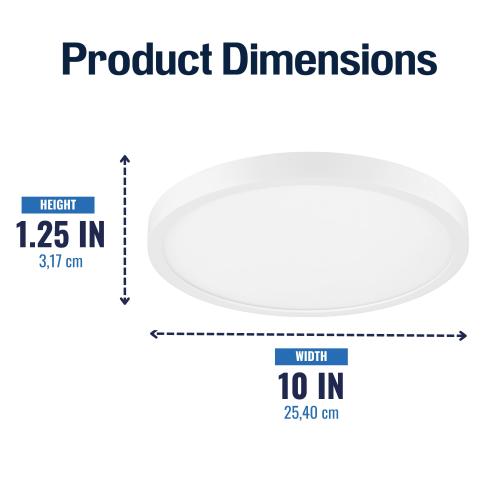 Project Source 1-Light 10-in Matte White LED Flush Mount Light (2-Pack)