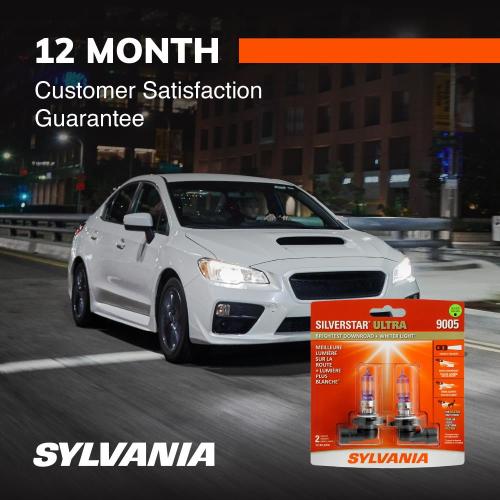 SYLVANIA  9005 ULTRA Halogen Forward Lighting Bulbs, White Light, 2 Pack - Brightest Headlight for Added Clarity