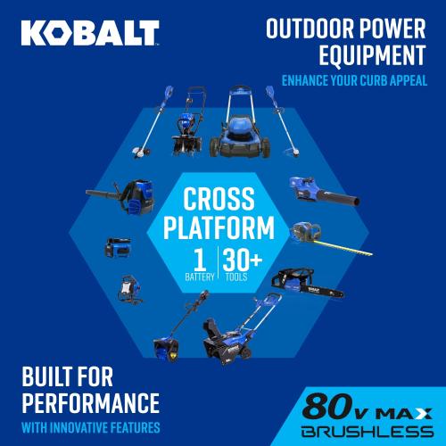 Kobalt 80-volt 16-in Straight Shaft Battery String Trimmer 2.5 Ah (Battery Included) (Charger Included) - missing 1 battery
