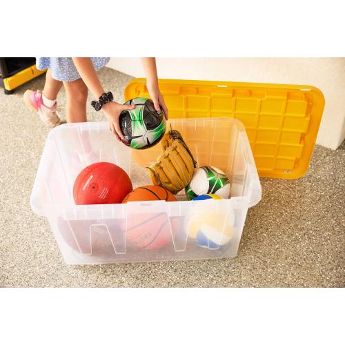 Project Source Commander Large 27-Gallon s (108-Quart) Clear Heavy Duty Tote