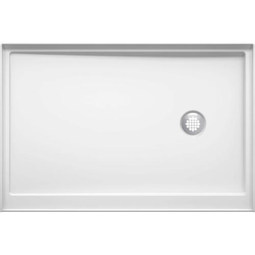 KOHLER Rely 32-in W x 48-in L White Single Threshold Rectangle Shower Pan Base with 4.375-in H Threshold (Right Drain)