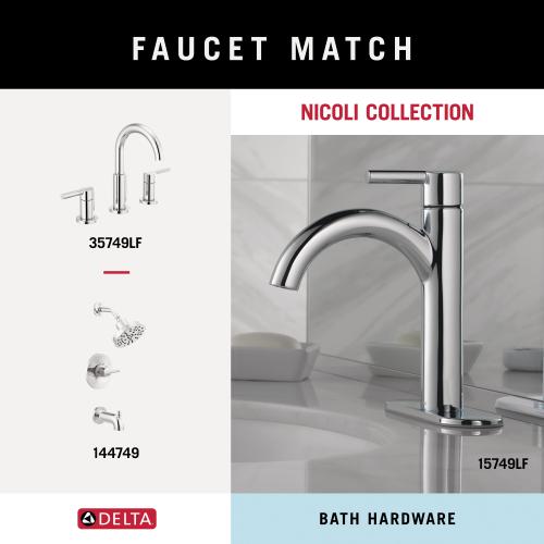 Delta Nicoli Polished Chrome Wall Mount Pivot Toilet Paper Holder