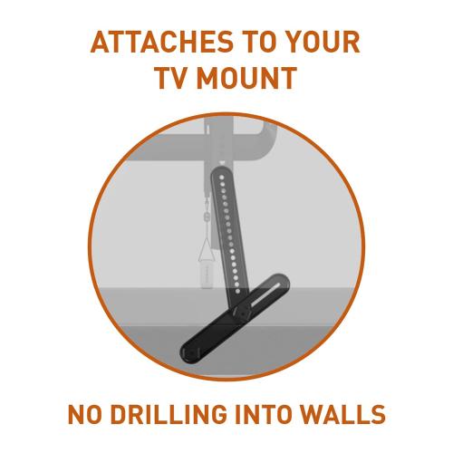 Sanus Advanced Soundbar Mount Fixed Indoor Wall Speaker Mount Fits TVs up to 102-in (Hardware Included)