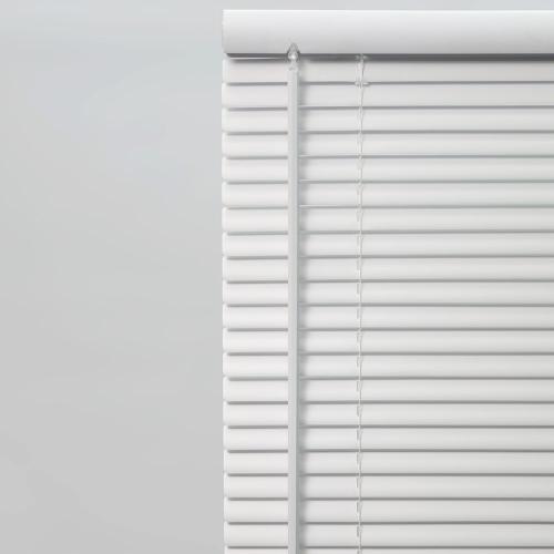 Project Source Light Filtering 1-in Slat Width 35-in x 64-in Cordless White Vinyl Light Filtering Mini-blinds