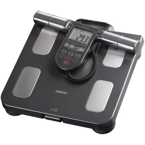 Omron 330-lb Digital Black Bathroom Scale with Body Fat Indicator