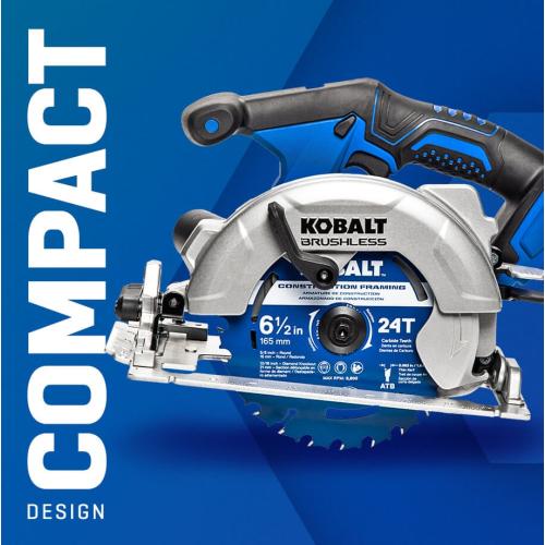 Kobalt Next-Gen 24-volt 6-1/2-in Brushless Cordless Circular Saw (Bare Tool)