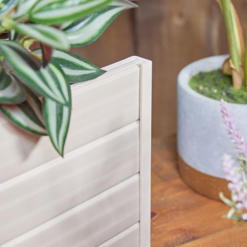 New Age Garden Rectangle 7.3-in W Medium Off-white Mixed/Composite Outdoor Window box with Drainage Holes