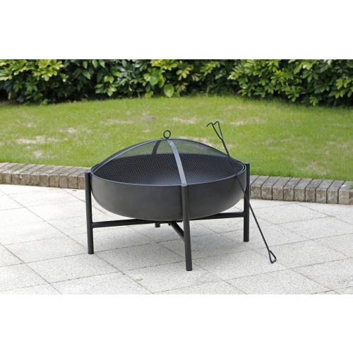 Origin 21 28-in W Black Steel Wood-Burning Fire Pit