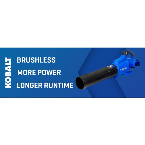 Kobalt 40-volt 600-CFM 130-MPH Battery Handheld Leaf Blower 4 Ah Battery Included Charger Included  (NO TEST)