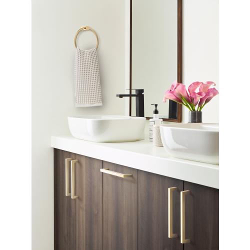 Amerock Monument Champagne Bronze Wall Mount Single Towel Ring