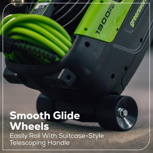 Greenworks 1900-PSI 1.2-GPM Cold Water Electric Pressure washer with 4 Spray Tips and Surface Cleaner