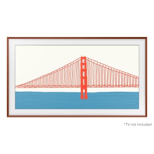 Samsung 55-in The Frame Customizable Bezel Beveled Brick Red