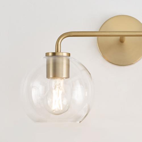 Generation Lighting Orley 17.5-in 2-Light Satin Brass Transitional Vanity Light