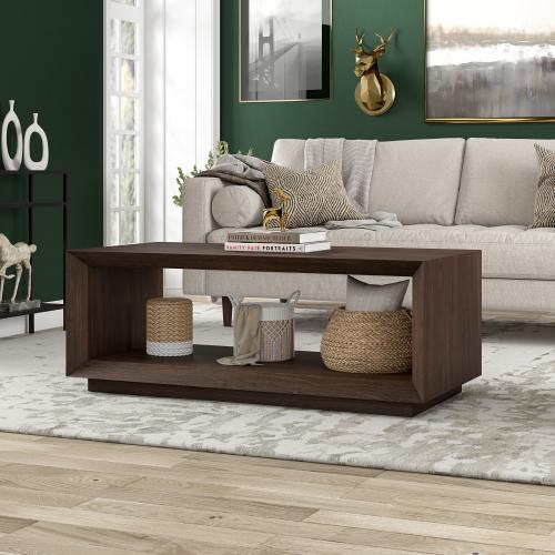 Hailey Home Tannen Alder Brown Mdf Modern Coffee Table