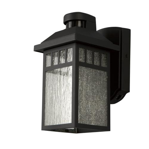 Harbor Breeze 1-Light 11.5-in Black Motion Sensor Outdoor Wall Light (broken glass; no test)