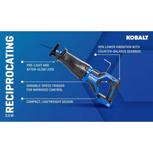 Kobalt 24-volt Variable Brushless Cordless Reciprocating Saw (Battery and Charger Not Included) (no test)
