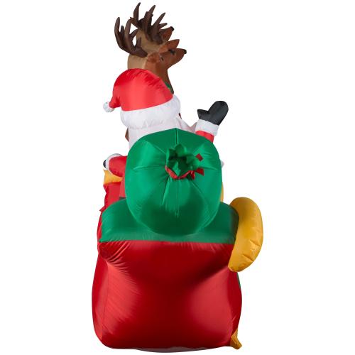 Gemmy 8.01-ft Lighted Sleigh Christmas Inflatable