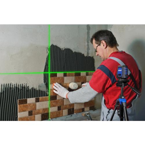 Kobalt 100-ft Self-Leveling Indoor/Outdoor Cross Beam Cross-line Laser Level (Accessories Included)